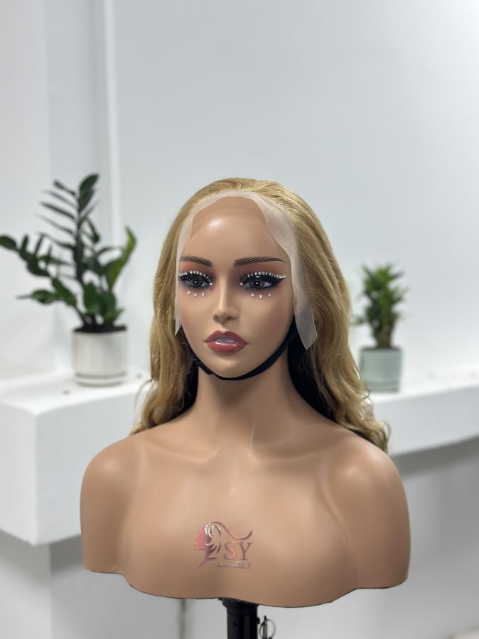 UNices Hair honey blonde ombre body wave 13x4 lace front wig front view